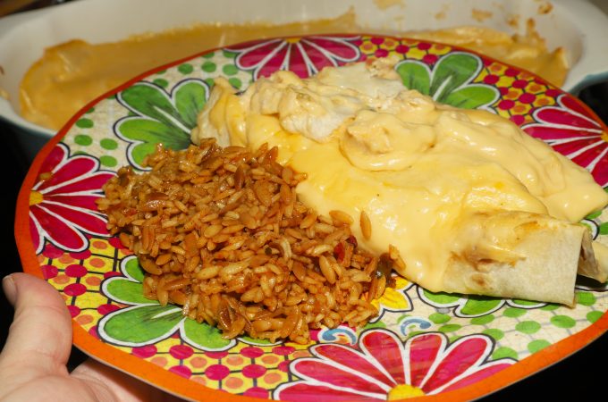 Ashton's Creamy Chicken Enchiladas! - For the Love of Food