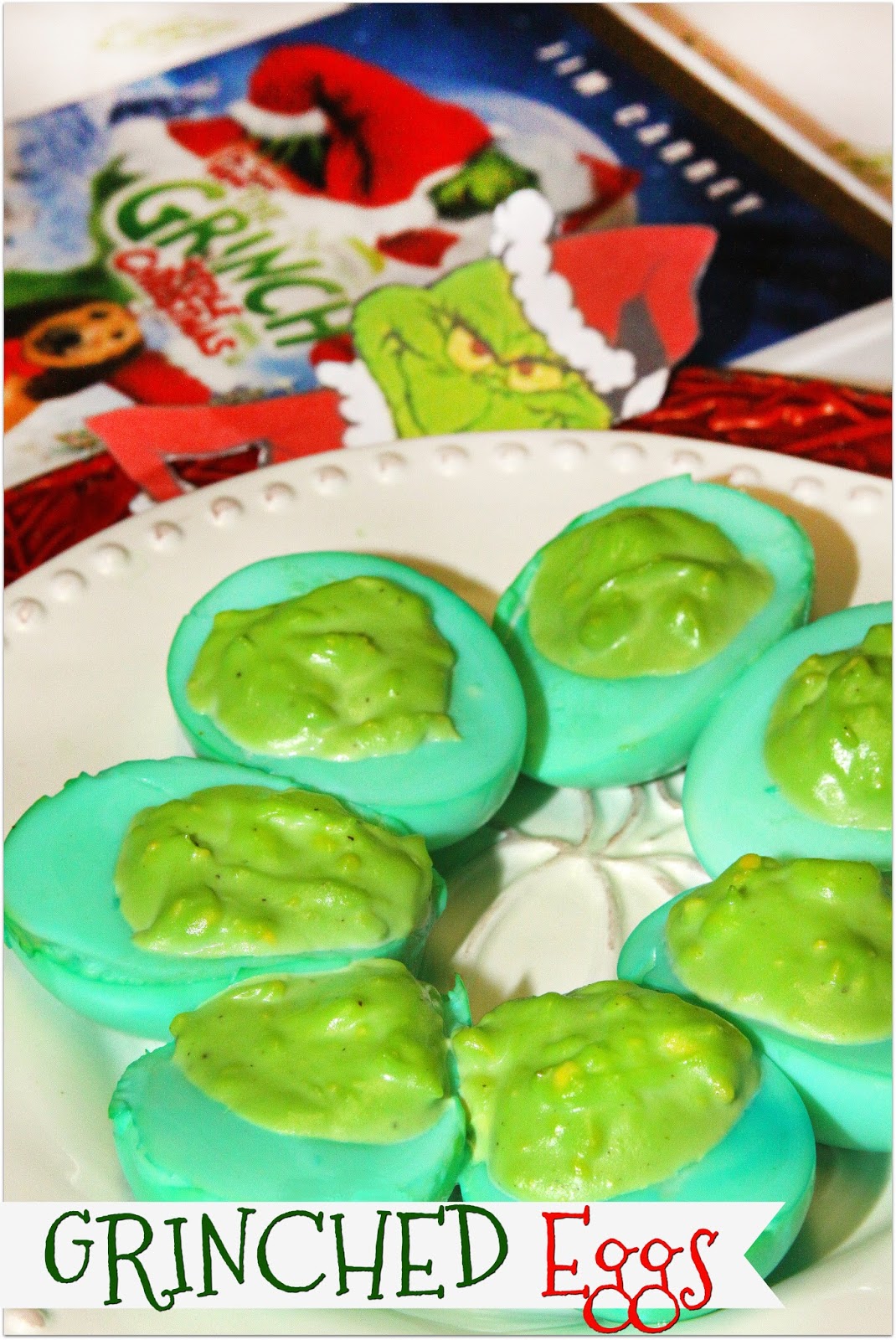 Grinched Eggs  The Grinch Who Stole Christmas Party Food - For the Love of  Food