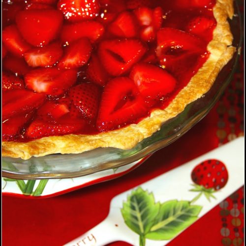 Mile High Fresh Strawberry Pie - For the Love of Food