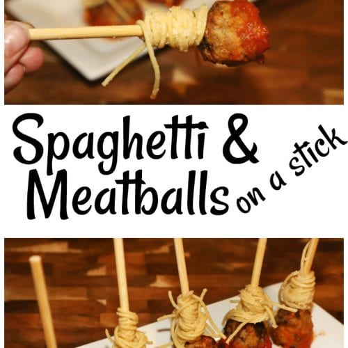 Spaghetti and Meatballs on a Stick - For the Love of Food