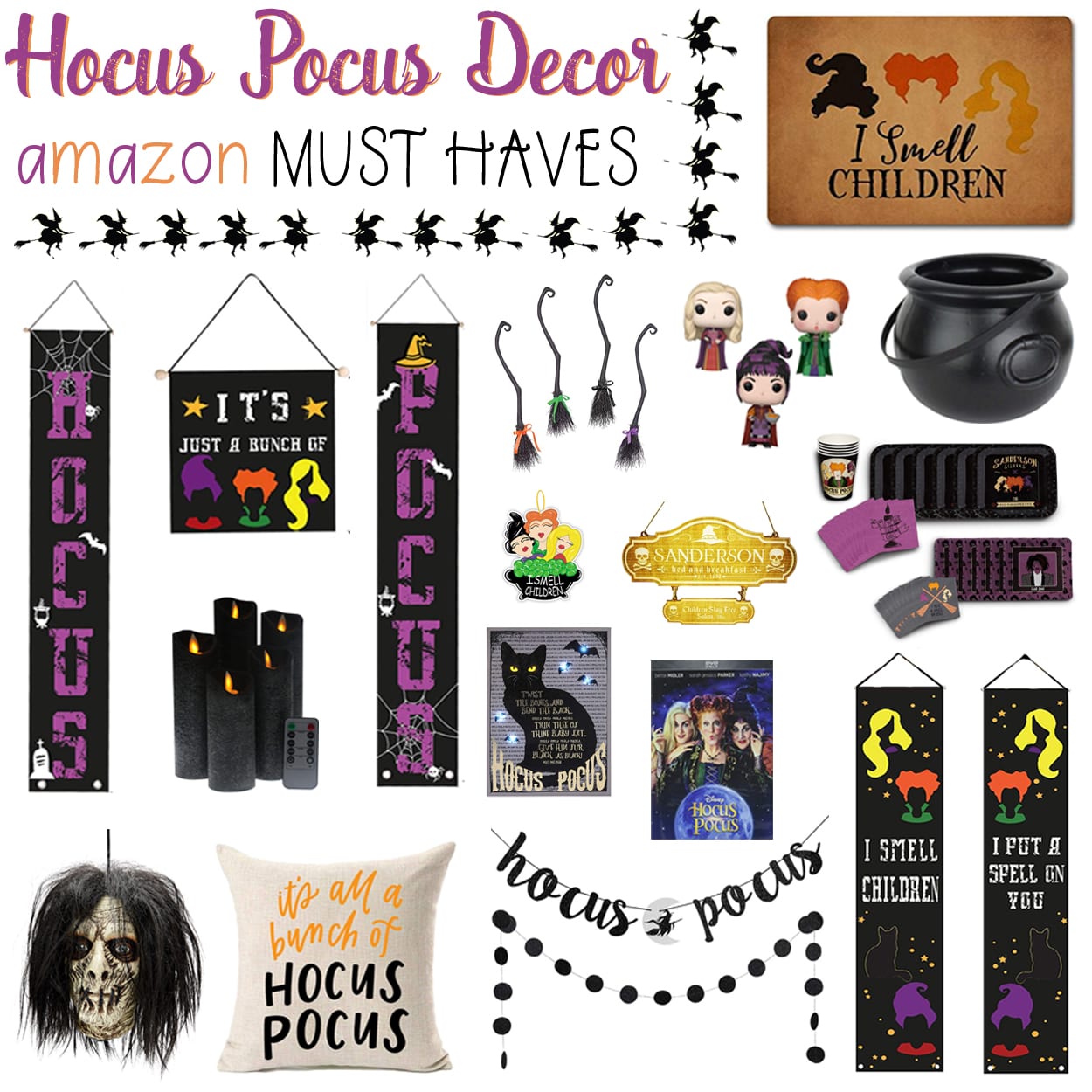 Hocus Pocus Halloween Front Porch Decor - For The Love Of Food