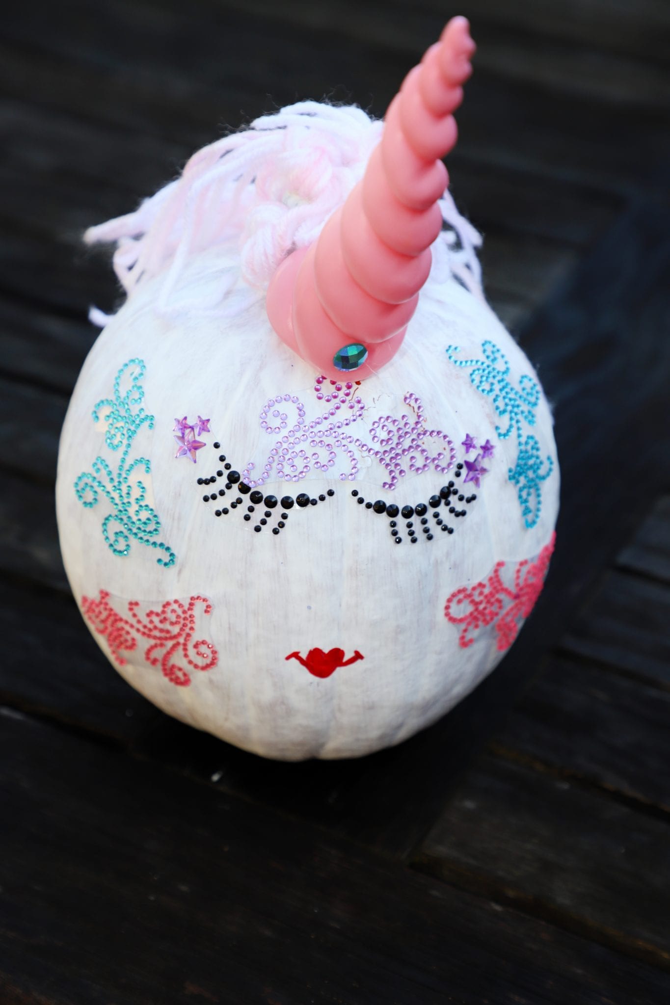 Easy Painted Unicorn Pumpkin - For the Love of Food