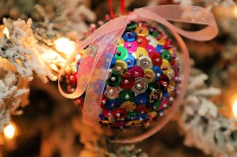 DIY Sequin Christmas Ornaments - For the Love of Food