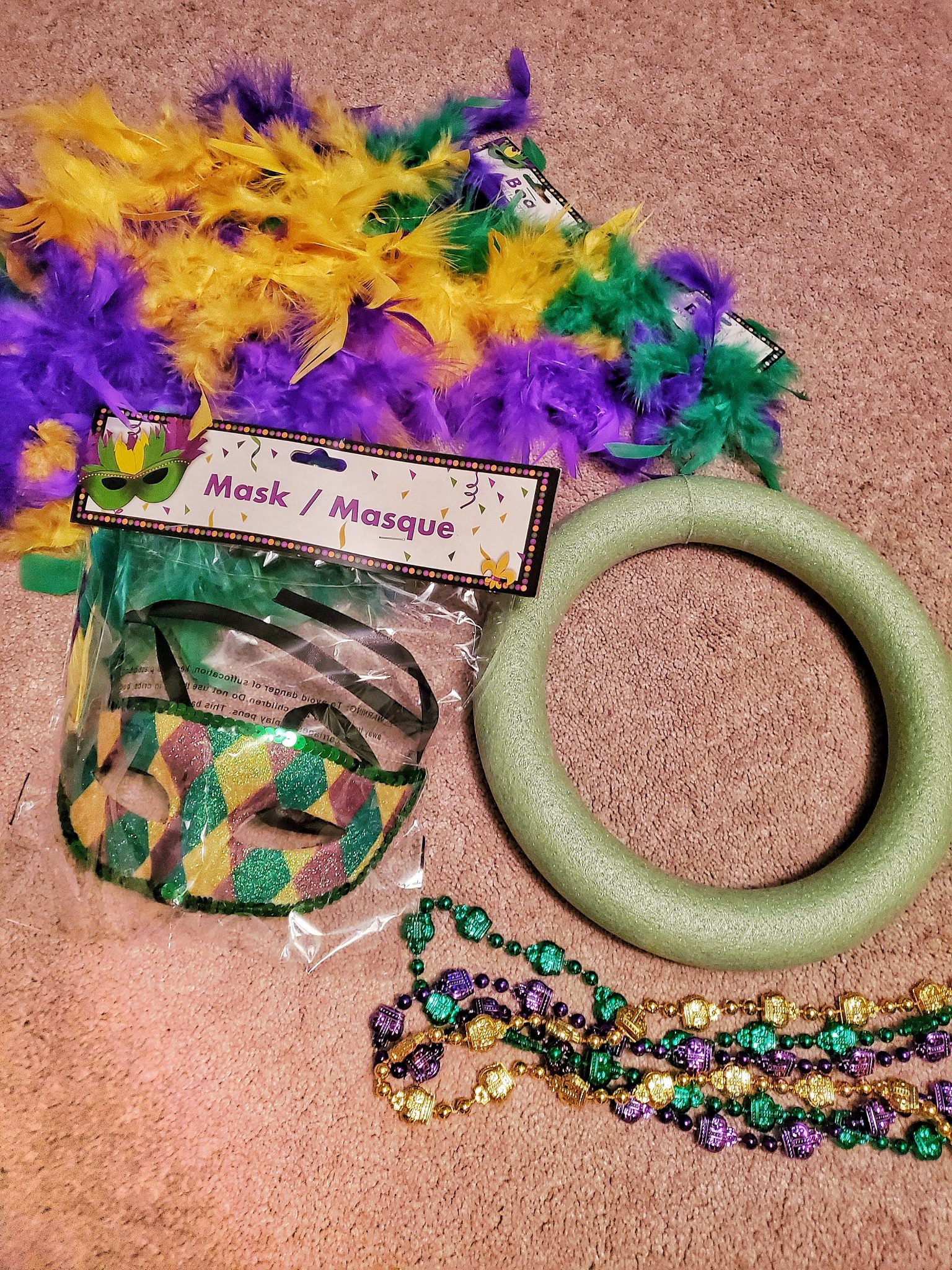 mardi gras tree diy