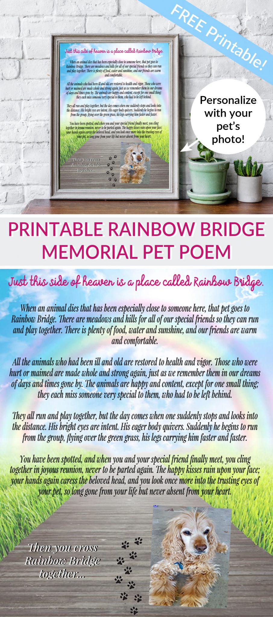  Free Printable Rainbow Bridge Poem For Cats 1 Maybe You Would Like 
