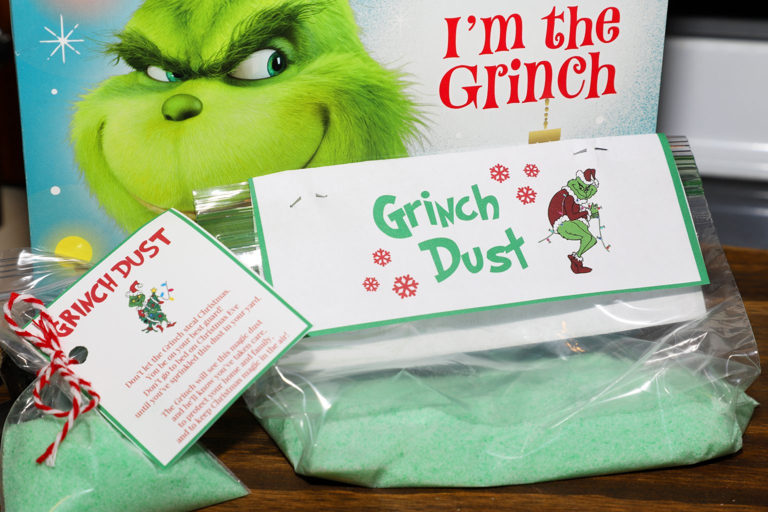 Grinch Dust Recipe with Printable Bag Toppers and Tags For the Love