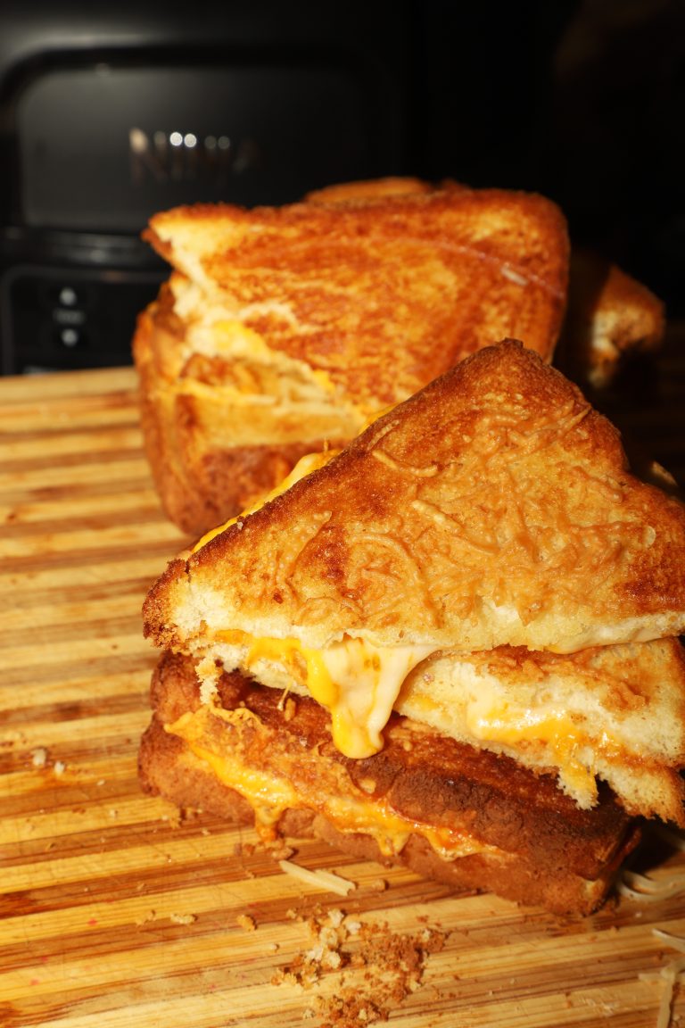 3 Cheese Grilled Cheese Sandwich - in the Air Fryer! - For the Love of Food