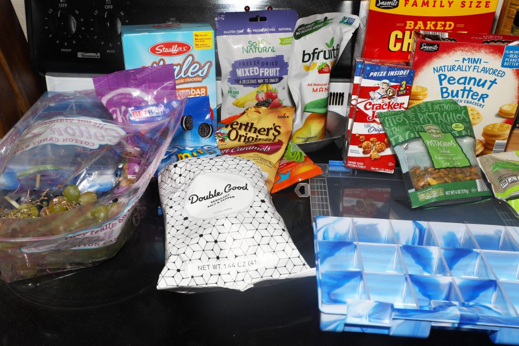 Snacks in a tackle box - Just for fun  Road trip snacks, Road trip food,  Travel food