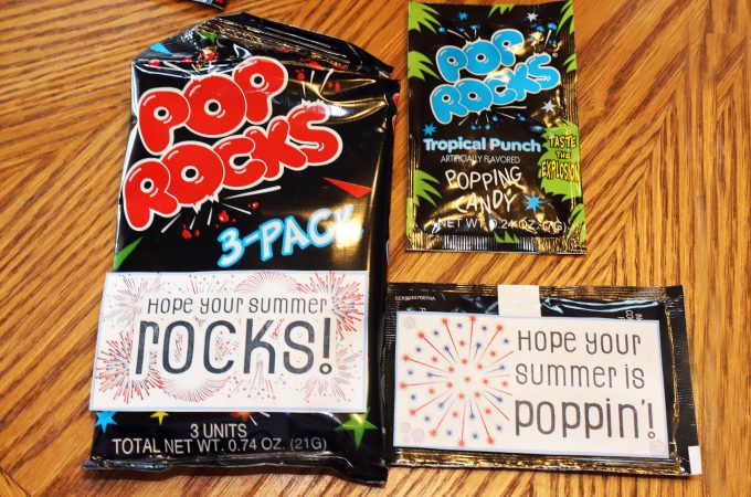 End of School Year Pop Rocks Gift Tags - For the Love of Food