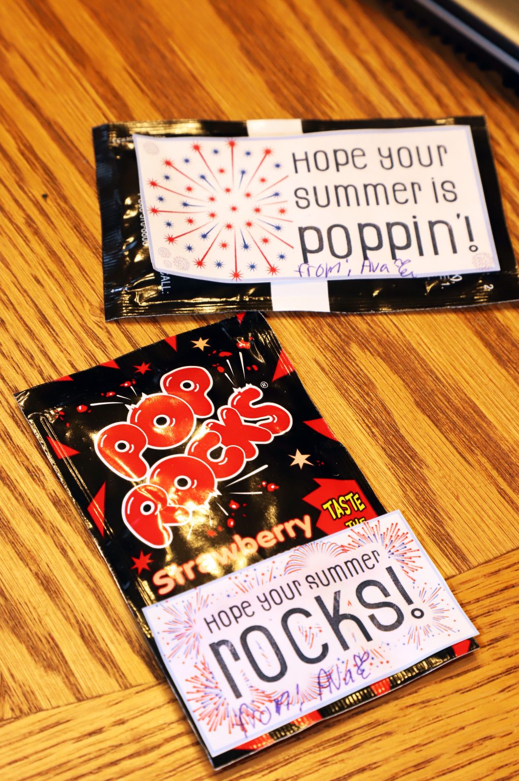 End of School Year Pop Rocks Gift Tags - For the Love of Food