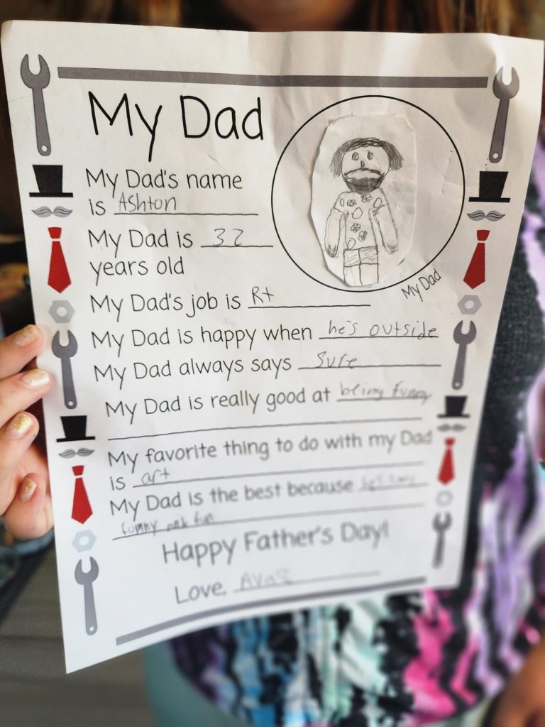 Printable Father's Day Questionnaires Gift Idea - For the Love of Food