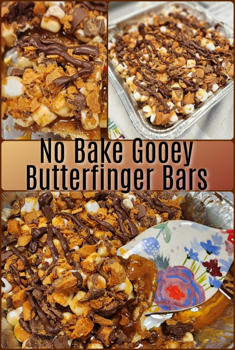 Ava's No Bake Gooey Butterfinger Bars - For the Love of Food