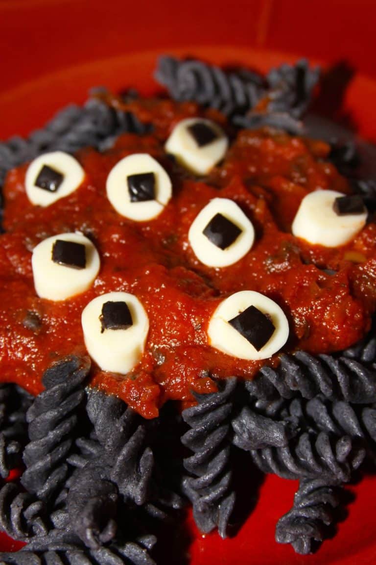 Spooky Pasta and Eyeballs - For the Love of Food