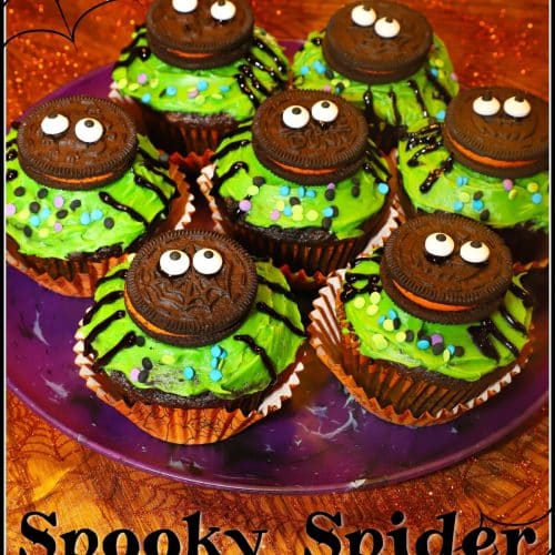 Spooky Spider Chocolate Cupcakes #HalloweenTreatsWeek - For the Love of ...