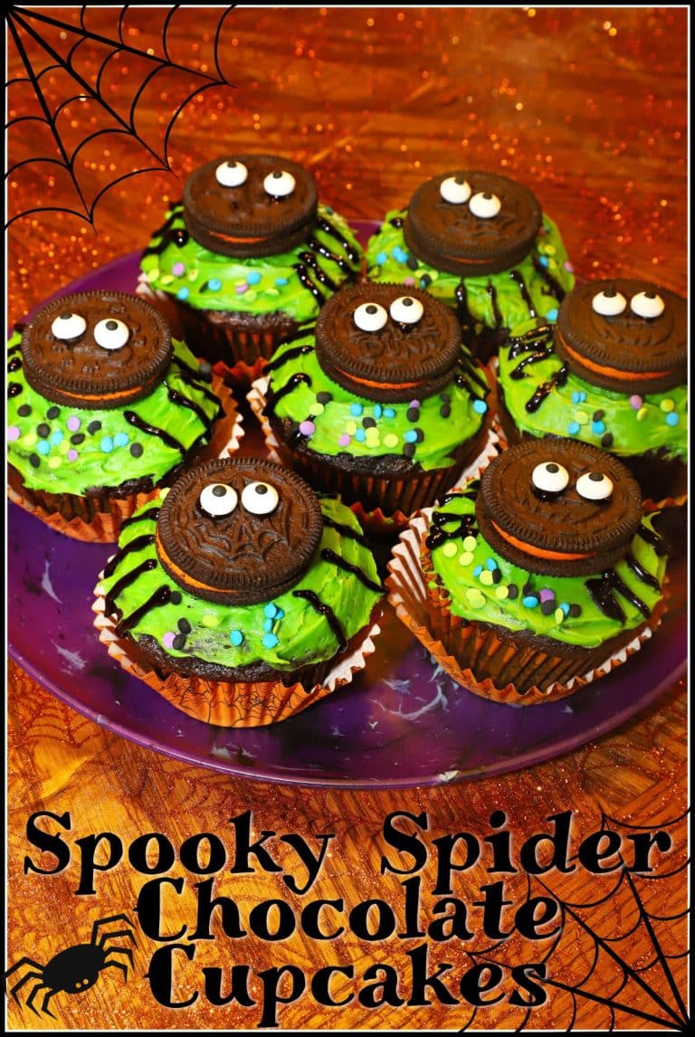 Spooky Spider Chocolate Cupcakes #HalloweenTreatsWeek - For the Love of ...