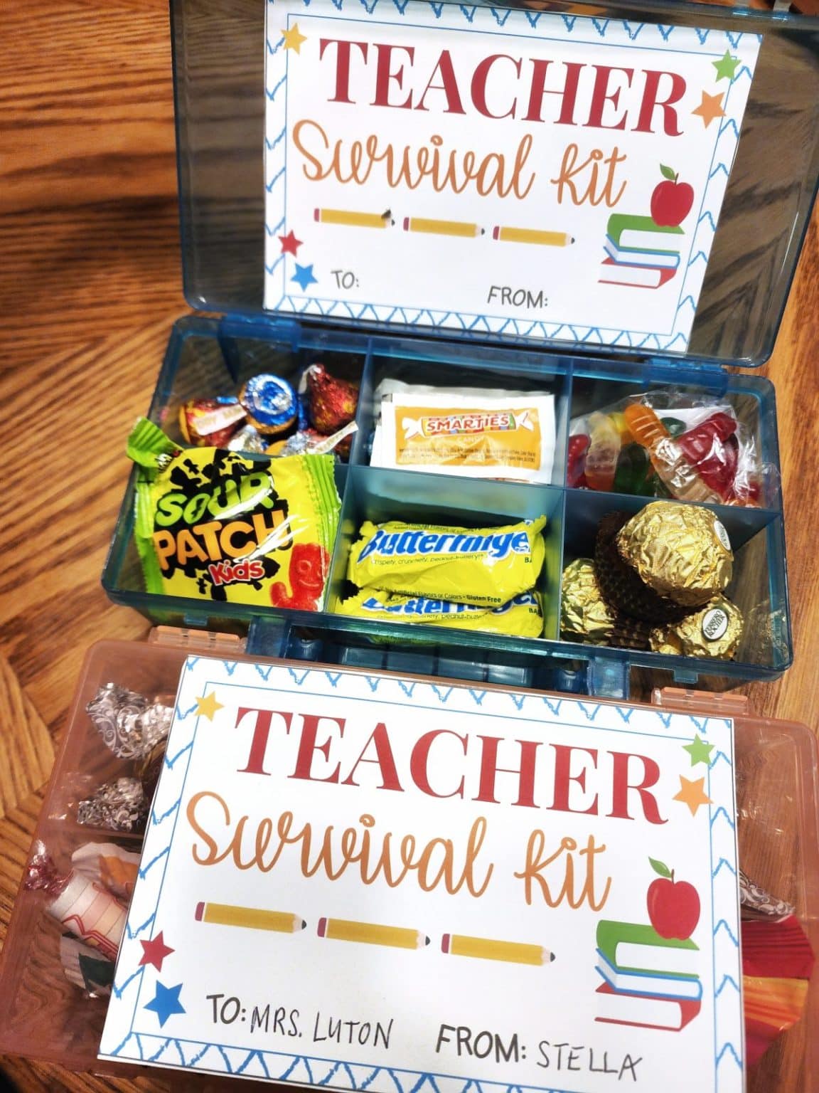 Teacher Survival Kit Gift Idea and Printable Tags - For the Love of Food