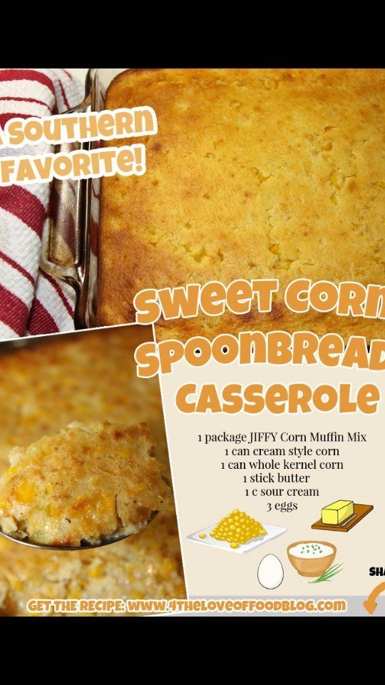 Sweet Corn Spoonbread - Damn Delicious